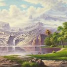American style Hand painted oil painting on canvas"Creek"70x180CM(27.6"x70.9")Unframed-500