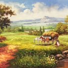 American style Hand painted oil painting on canvas"Creek"70x180CM(27.6"x70.9")Unframed-505