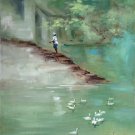 Simple modern Hand painted oil painting on canvas"Cute duck"50x60CM(20"x24")Unframed-08 Simple modern Hand painted oil painting on canvas"Cute duck"50x60CM(20"x24")Unframed-08