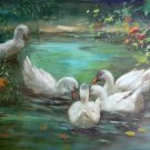 Hand painted oil painting on canvas"Cute duck"60x90CM(24"x36")Unframed-09