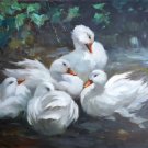 Hand painted oil painting on canvas"Cute duck"60x90CM(24"x36")Unframed-12