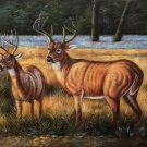 Hand painted oil painting on canvas"The King Of Milu Deer"60x90CM(23.6"x35.4")Unframed-18