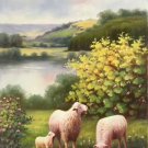 Simple modern Hand painted oil painting on canvas"Sheep"60x90CM(24"x36")Unframed-22