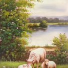 Simple modern Hand painted oil painting on canvas"Sheep"60x90CM(24"x36")Unframed-23
