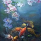 Chinese style Hand painted oil painting on canvas"carp"60x90CM(24"x36")Unframed-20 Chinese style Hand painted oil painting on canvas"carp"60x90CM(24"x36")Unframed-20