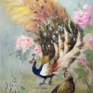 Simple modern Hand painted oil painting on canvas"Gorgeous peacock"60x90CM(23.6"x35.4")Unframed-86