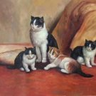Simple modern Hand-painted oil painting on canvas"Cute cat"60x90CM(24"x36")Unframed-04 Simple modern Hand-painted oil painting on canvas"Cute cat"60x90CM(24"x36")Unframed-04