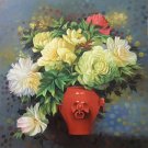 Simple modern Hand painted oil painting on canvas"Flowers"80x80CM(31.5"x31.5")Unframed-53