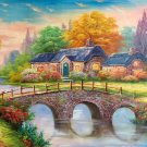 Hand painted oil painting on canvas"Creek"60x120CM(23.6"x47.2")Unframed-508