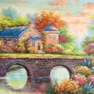 Hand painted oil painting on canvas"Creek"60x120CM(23.6"x47.2")Unframed-514 Hand painted oil painting on canvas"Creek"60x120CM(23.6"x47.2")Unframed-514
