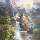 American style Hand painted oil painting on canvas"Creek"80x150CM(33"x60")Unframed-516