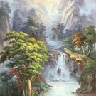 American style Hand painted oil painting on canvas"Creek"80x150CM(33"x60")Unframed-517