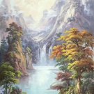 American style Hand painted oil painting on canvas"Creek"80x150CM(33"x60")Unframed-519