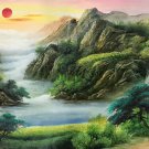American style Hand painted oil painting on canvas"Creek"70x180CM(27.6"x70.9")Unframed-532