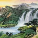 American style Hand painted oil painting on canvas"Creek"70x180CM(27.6"x70.9")Unframed-533