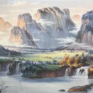 American style Hand painted oil painting on canvas"Creek"70x180CM(27.6"x70.9")Unframed-534