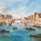 European style Hand painted oil painting on canvas"Venice"70x180CM(30"x72")Unframed-38