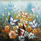 Hand painted oil painting on canvas"Butterfly"50x60CM(19.7"x23.6")Unframed-100