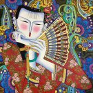 Hand painted oil painting on canvas"Chinese style"75x75CM(30"x30")Unframed-104