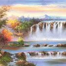 American style Hand painted oil painting on canvas"Creek"70x180CM(27.6"x70.9")Unframed-538