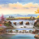 American style Hand painted oil painting on canvas"Creek"70x180CM(27.6"x70.9")Unframed-540