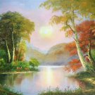 Hand painted oil painting on canvas"Creek"60x90CM(23.6"x35.4")Unframed-544 Hand painted oil painting on canvas"Creek"60x90CM(23.6"x35.4")Unframed-544