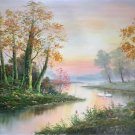Hand painted oil painting on canvas"Creek"60x90CM(23.6"x35.4")Unframed-545 Hand painted oil painting on canvas"Creek"60x90CM(23.6"x35.4")Unframed-545