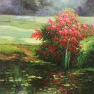 Hand painted oil painting on canvas"Creek"60x120CM(23.6"x47.2")Unframed-549