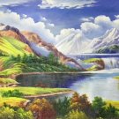 Hand painted oil painting on canvas"Creek"80x200CM(33"x79")Unframed-551 Hand painted oil painting on canvas"Creek"80x200CM(33"x79")Unframed-551