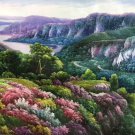 Hand painted oil painting on canvas"Creek"80x200CM(33"x79")Unframed-552 Hand painted oil painting on canvas"Creek"80x200CM(33"x79")Unframed-552