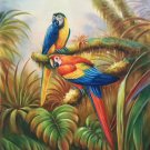 Hand painted oil painting on canvas"Colorful parrot"60x90CM(24"x36")Unframed-20
