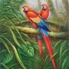 Hand painted oil painting on canvas"Colorful parrot"60x90CM(24"x36")Unframed-21