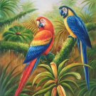 Hand painted oil painting on canvas"Colorful parrot"60x90CM(24"x36")Unframed-22