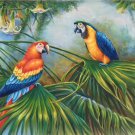 Hand painted oil painting on canvas"Colorful parrot"60x90CM(24"x36")Unframed-23