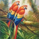 Hand painted oil painting on canvas"Colorful parrot"60x90CM(24"x36")Unframed-25