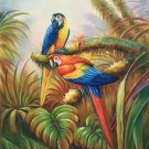 Hand painted oil painting on canvas"Colorful parrot"60x90CM(24"x36")Unframed-26