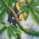 Hand painted oil painting on canvas"Colorful parrot"60x90CM(24"x36")Unframed-27