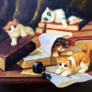 Simple modern Hand-painted oil painting on canvas"Cute cat"30x40CM(12"x16")Unframed-06 Simple modern Hand-painted oil painting on canvas"Cute cat"30x40CM(12"x16")Unframed-06