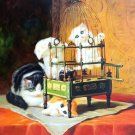 Simple modern Hand-painted oil painting on canvas"Cute cat"30x40CM(12"x16")Unframed-07 Simple modern Hand-painted oil painting on canvas"Cute cat"30x40CM(12"x16")Unframed-07