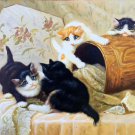 Simple modern Hand-painted oil painting on canvas"Cute cat"30x40CM(12"x16")Unframed-10 Simple modern Hand-painted oil painting on canvas"Cute cat"30x40CM(12"x16")Unframed-10