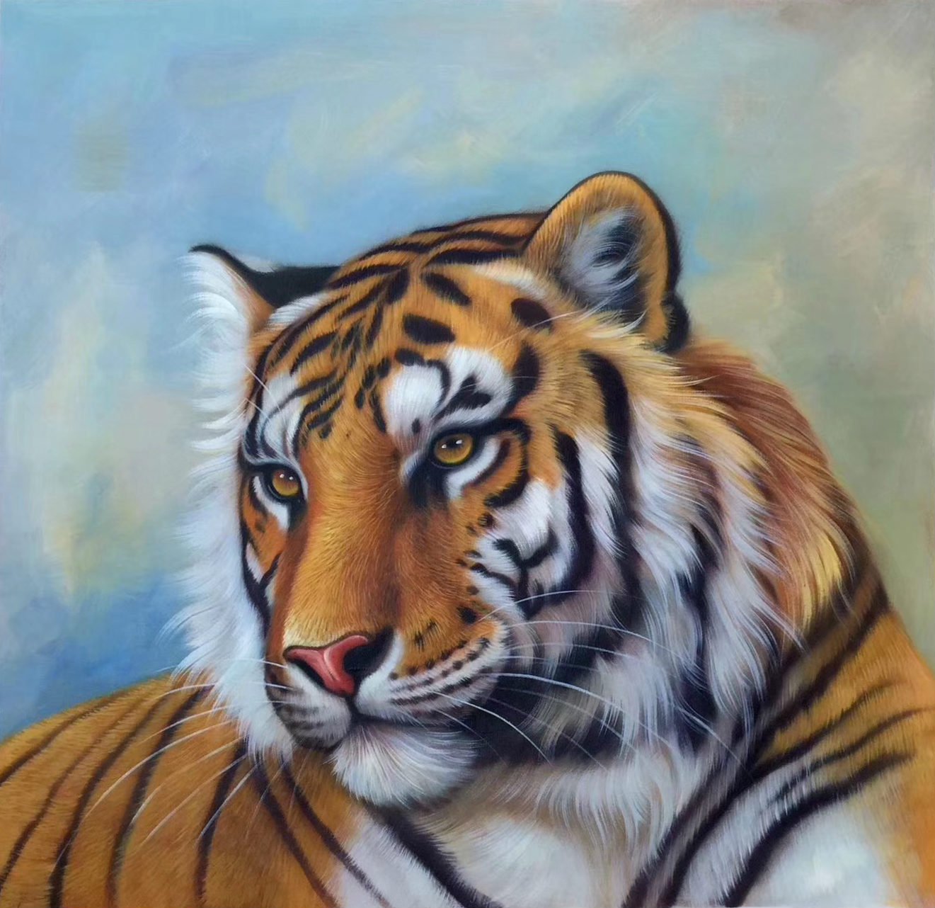 Тигр картина. Тигр. Большие картины животных. Афремов тигр. Картина тигра.