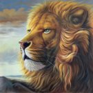Simple modern Hand painted oil painting on canvas"lion"80x80CM(33"x33")Unframed-03