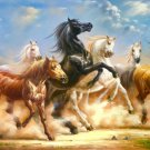 Simple modern Hand painted oil painting on canvas"Abstract horse"70x180CM(27.6"x70.9")Unframed-52
