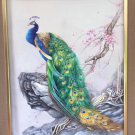 Hand painted oil painting on canvas"Gorgeous peacock"75x100CM(30"x40")Unframed-87