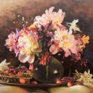 Hand painted oil painting on canvas"Flowers"75x100CM(30"x40")Unframed-51
