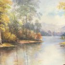 American style Hand painted oil painting on canvas"Creek"70x180CM(27.6"x70.9")Unframed-568 American style Hand painted oil painting on canvas"Creek"70x180CM(27.6"x70.9")Unframed-568