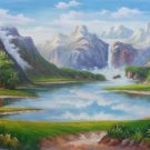 Hand painted oil painting on canvas"Creek"60x120CM(23.6"x47.2")Unframed-572