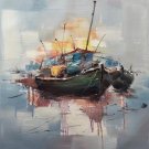 Simple modern Hand painted oil painting on canvas"Fishing boat"50x60CM(19.7"x23.6")Unframed-78 Simple modern Hand painted oil painting on canvas"Fishing boat"50x60CM(19.7"x23.6")Unframed-78