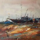 Simple modern Hand painted oil painting on canvas"Fishing boat"50x60CM(19.7"x23.6")Unframed-81