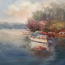 Simple modern Hand painted oil painting on canvas"Fishing boat"50x60CM(19.7"x23.6")Unframed-83 Simple modern Hand painted oil painting on canvas"Fishing boat"50x60CM(19.7"x23.6")Unframed-83